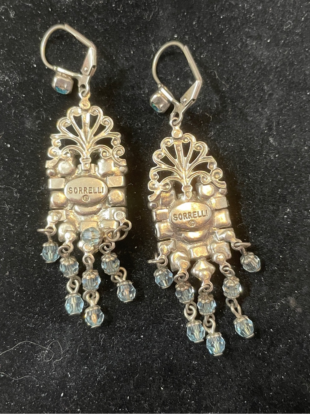 Sorrelli Lavender and Yellow Crystal Chandelier Earrings - Picture 2 of 2